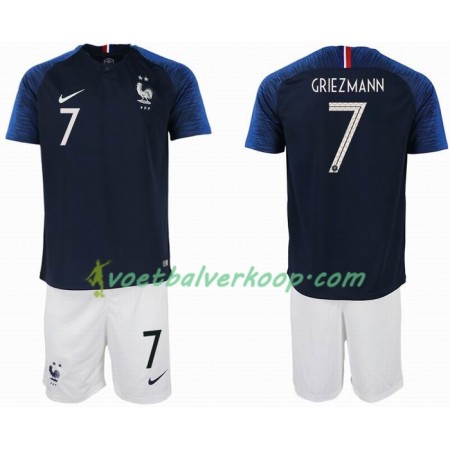 Frankrijk GRIEZMANN 7 2 star Kind Thuistenue WK voetbal 2018